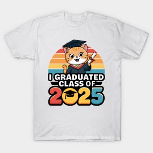 Cute Oriental Shorthair Cat Senior I Graduated Class Of 2025 T-Shirt